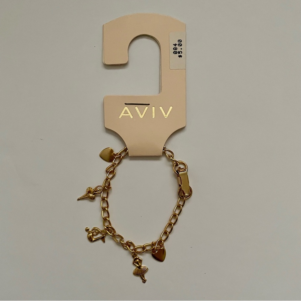 Vintage Gold Tone Ballerina Bracelet
